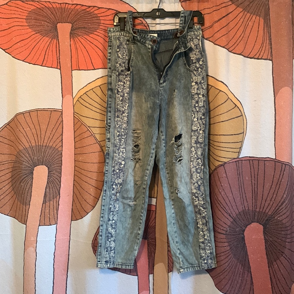 Detachable overall jeans